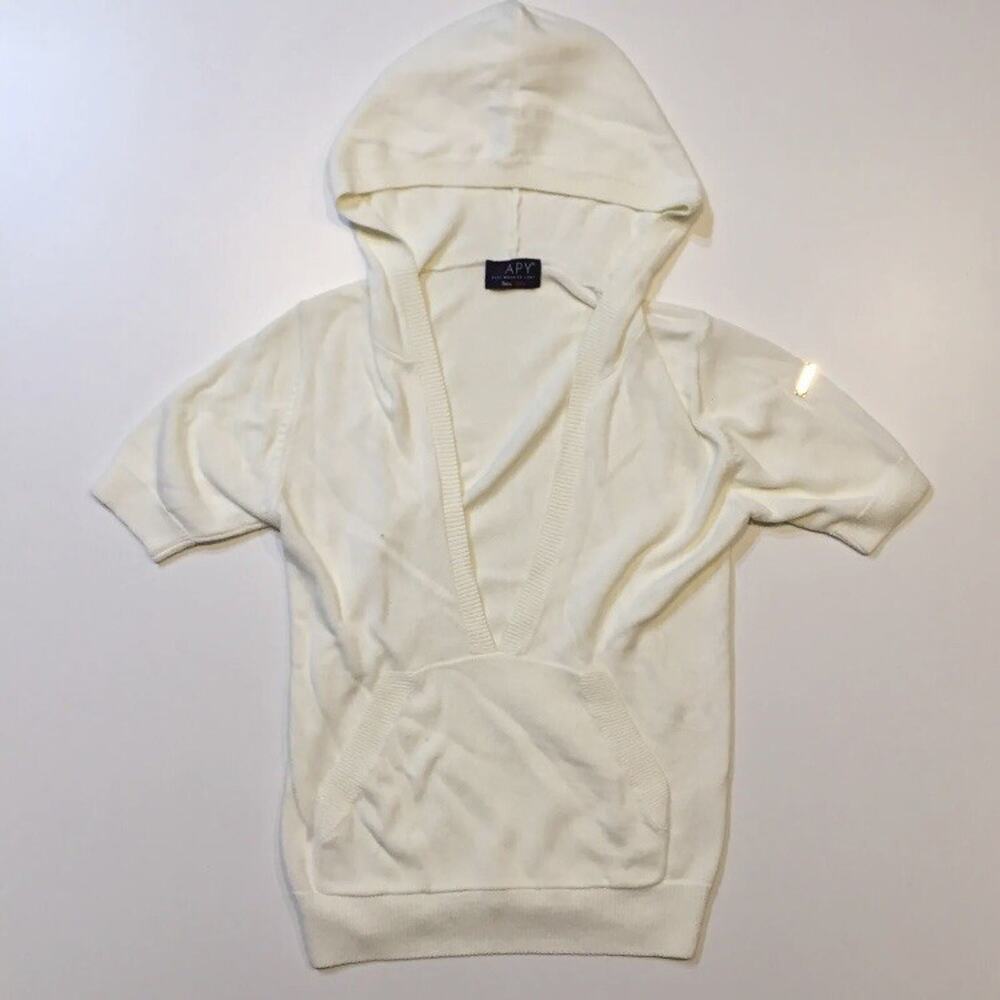 BAPE BAPY Womens Bape White Pull Over Short Sleeve Blouse Quality Basic